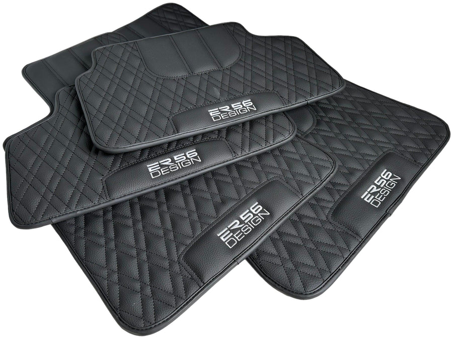 Floor Mats For BMW X7 Series G07 Black Leather Er56 Design - AutoWin