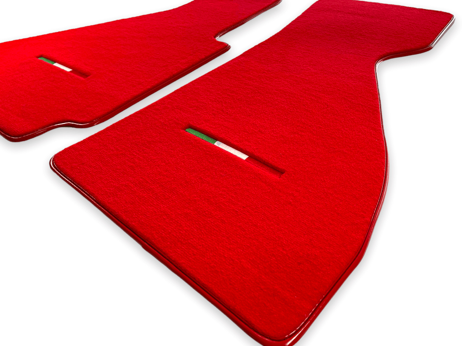Floor Mats For Ferrari 328 GTB 1985-1989 Red Autowin Brand Italian Edition - AutoWin