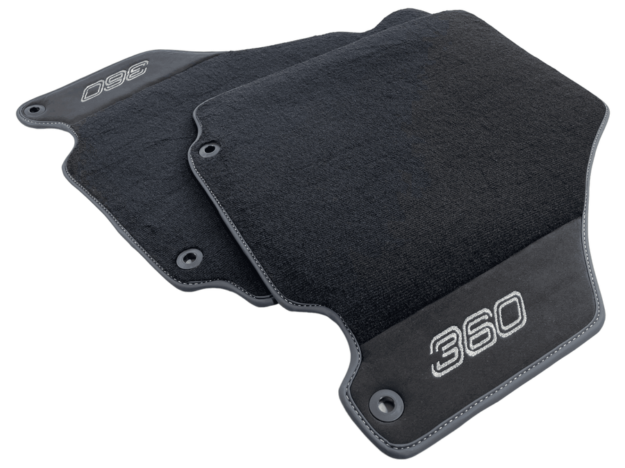 Floor Mats For Ferrari 360 Modena 1999-2005 Black With Alcantara - AutoWin