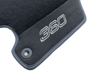 Floor Mats For Ferrari 360 Modena 1999-2005 Black With Alcantara - AutoWin