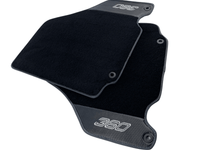 Floor Mats For Ferrari 360 Modena 1999-2005 Black With Carbon Fiber Leather - AutoWin