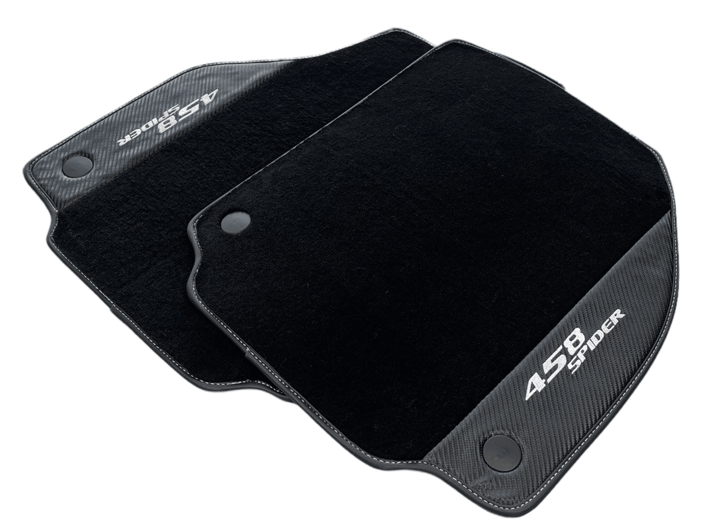 Floor Mats For Ferrari 458 Spider 2012-2015 Carbon Leather - AutoWin