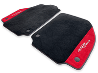 Floor Mats For Ferrari 458 Spider 2012-2015 Red Alcantara Leather - AutoWin