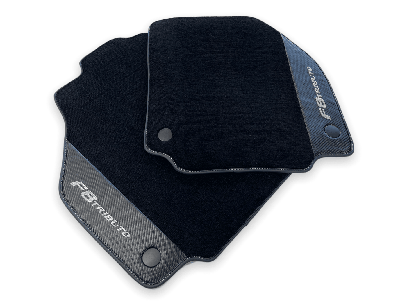 Floor Mats For Ferrari F8 Tributo 2019-2022 With Carbon Leather - AutoWin