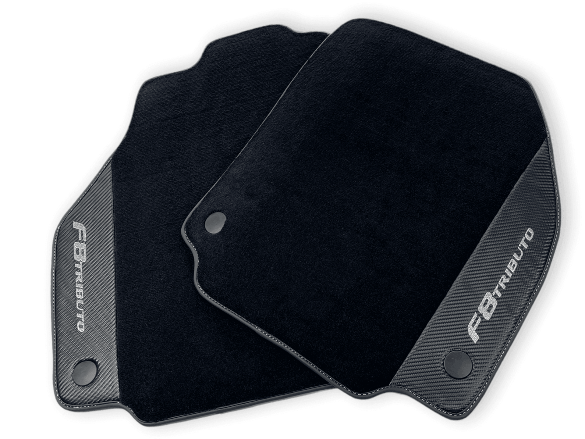 Floor Mats For Ferrari F8 Tributo 2019-2022 With Carbon Leather - AutoWin