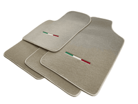 Italian Edition Beige Floor Mats for Fiat 500X (2018-2024) Convertible - AutoWin