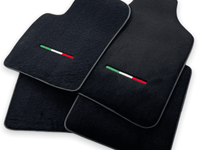 Italian Edition Black Floor Mats for Fiat 500X (2018-2024) Convertible - AutoWin