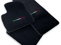 Italian Edition Black Floor Mats for Fiat 500X (2018-2024) Convertible - AutoWin