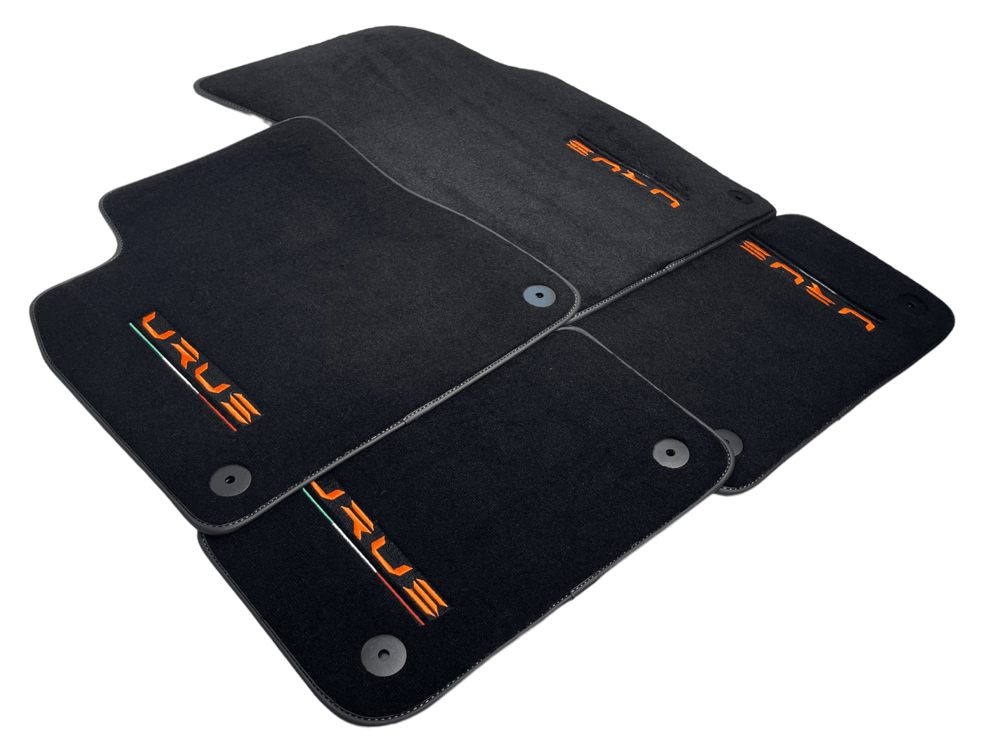 Floor Mats For Lamborghini Urus Black Tailored Orange Edition - AutoWin