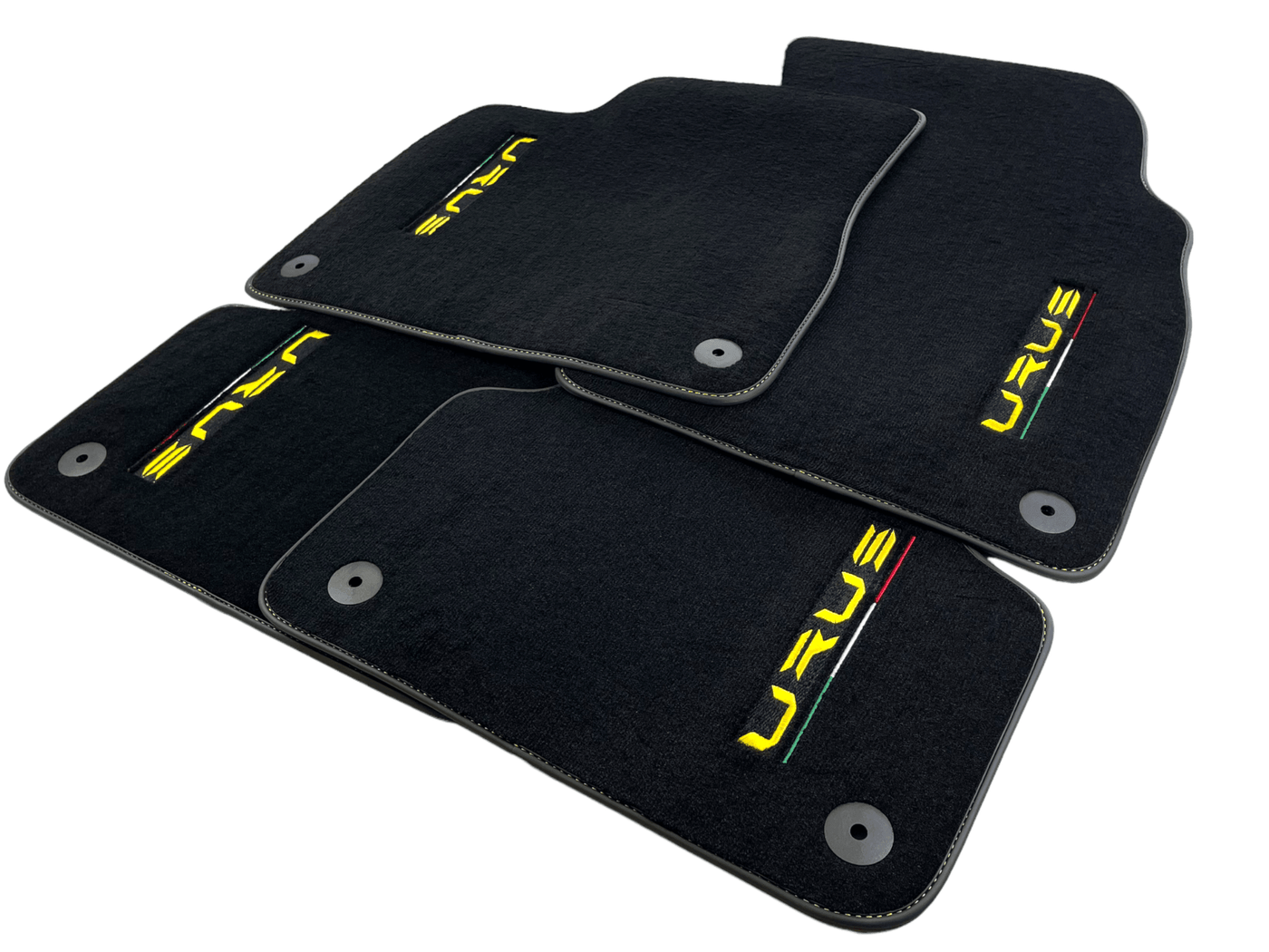 Floor Mats For Lamborghini Urus Black Tailored Yellow Edition - AutoWin