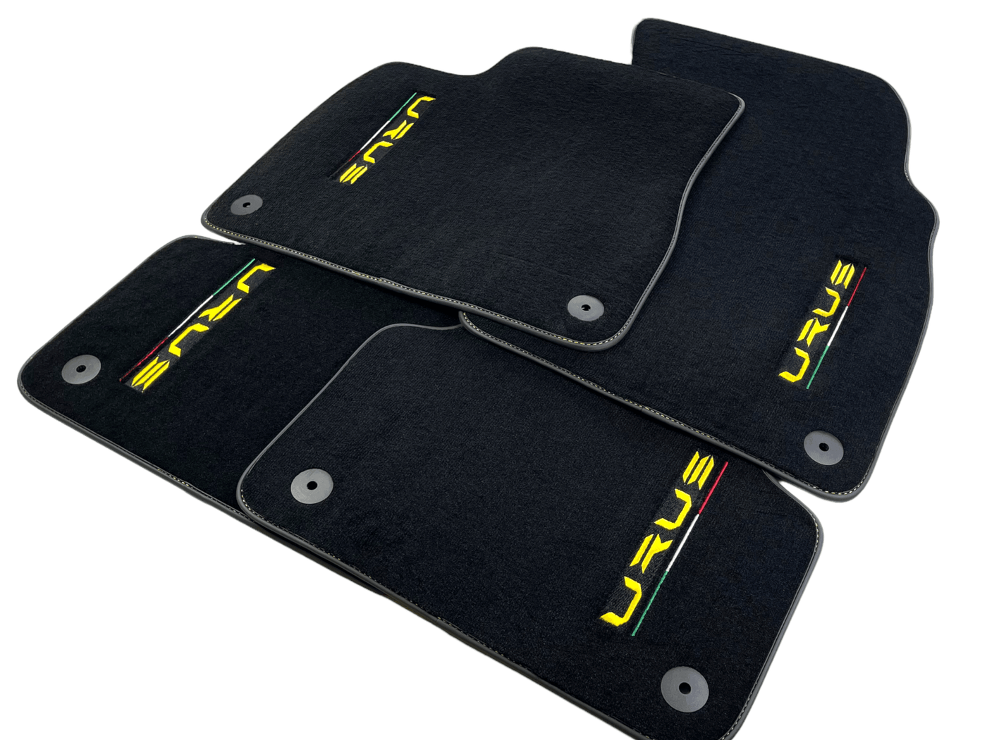 Floor Mats For Lamborghini Urus Black Tailored Yellow Edition - AutoWin