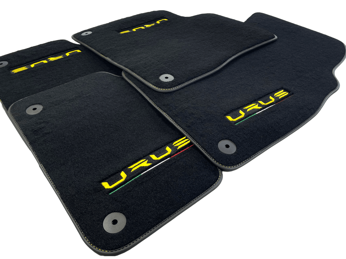 Floor Mats For Lamborghini Urus Black Tailored Yellow Edition - AutoWin