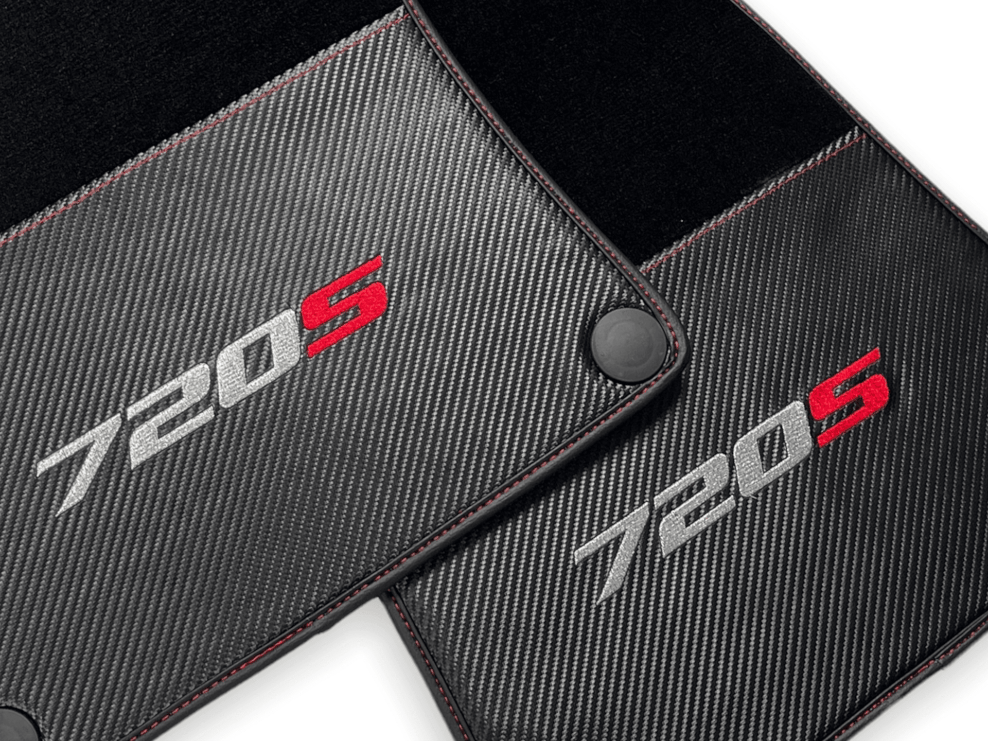 Floor Mats For McLaren 720S Black Tailored Carpets With Carbon - AutoWin