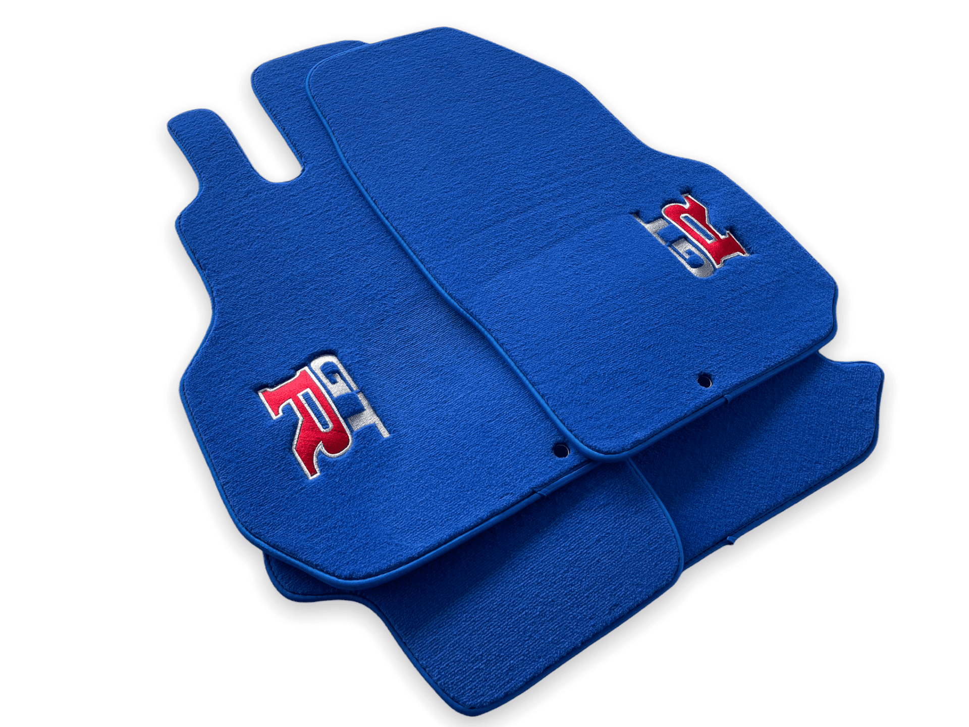 Floor Mats for Nissan GT-R - Tailored Blue Carpets Set with GTR Emblem | AutoWin