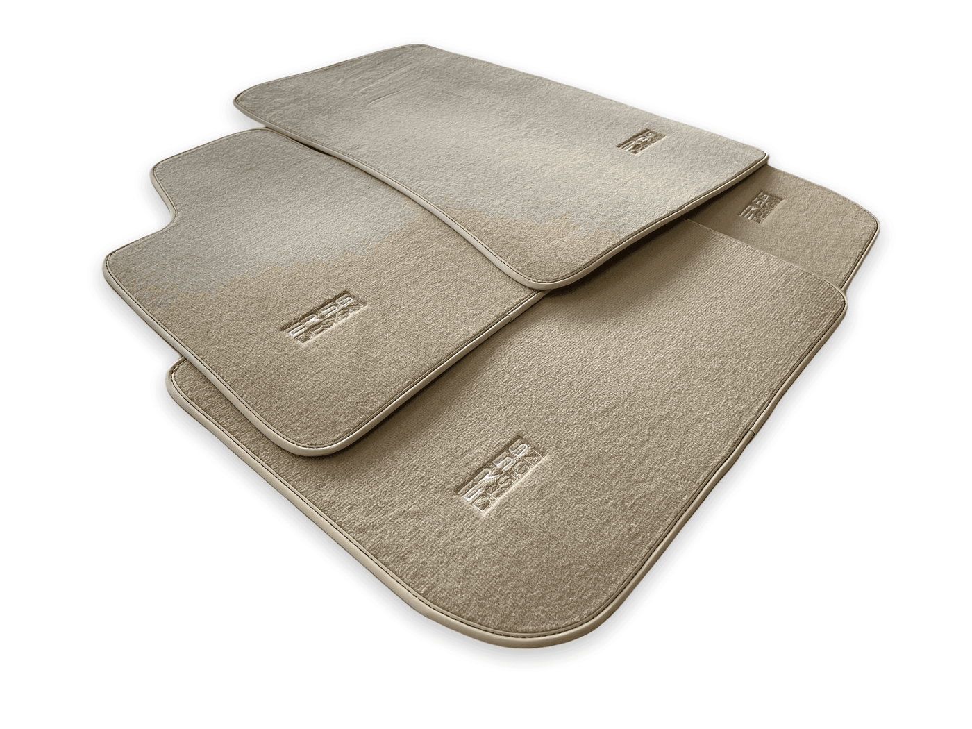 Floor Mats For Rolls Royce Ghost Series II (2021-2024) Beige ER56 Design - AutoWin