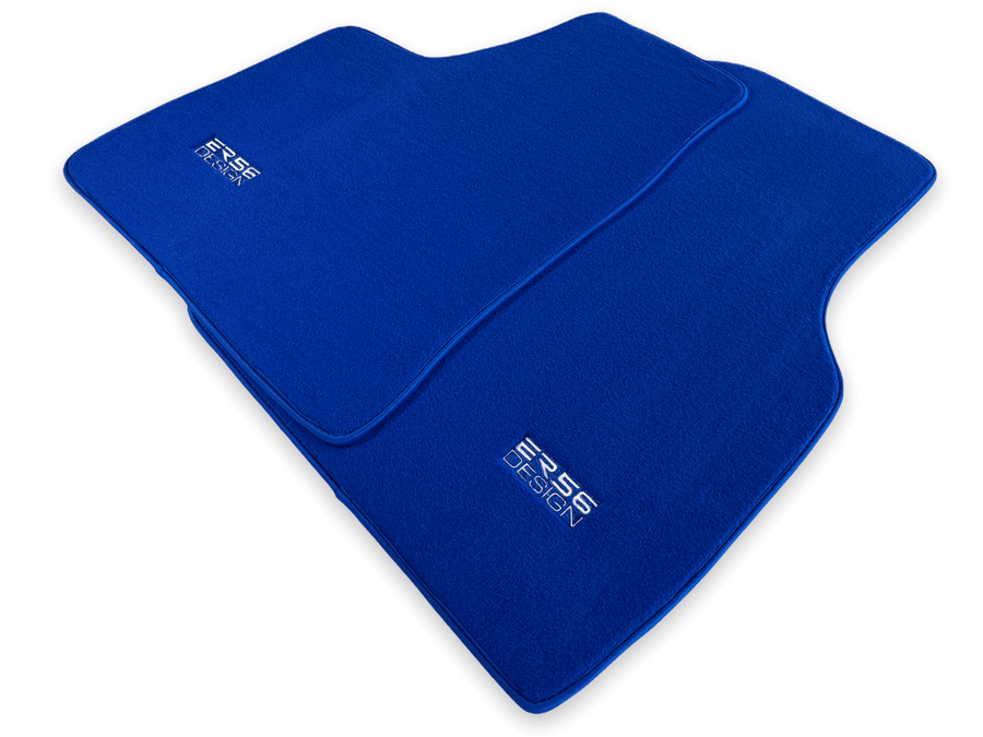 Floor Mats For Tesla Model 3 Blue Tailored Carpets ER56 Design - AutoWin