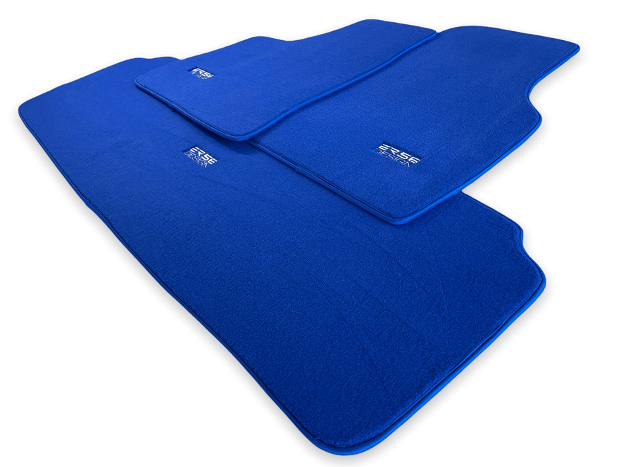 Floor Mats For Tesla Model 3 Blue Tailored Carpets ER56 Design - AutoWin