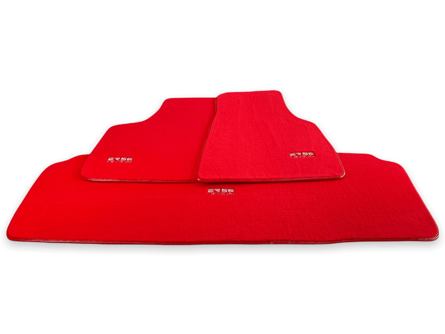 Floor Mats For Tesla Model 3 Red Tailored Carpets ER56 Design - AutoWin