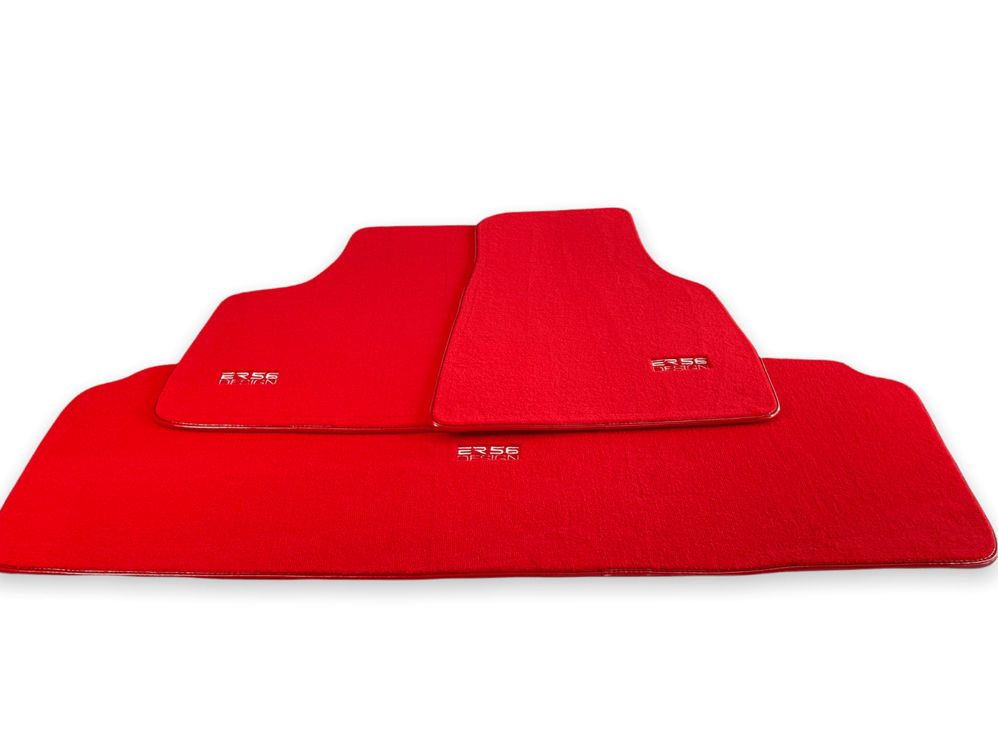 Floor Mats For Tesla Model S Red Tailored Carpets ER56 Design - AutoWin