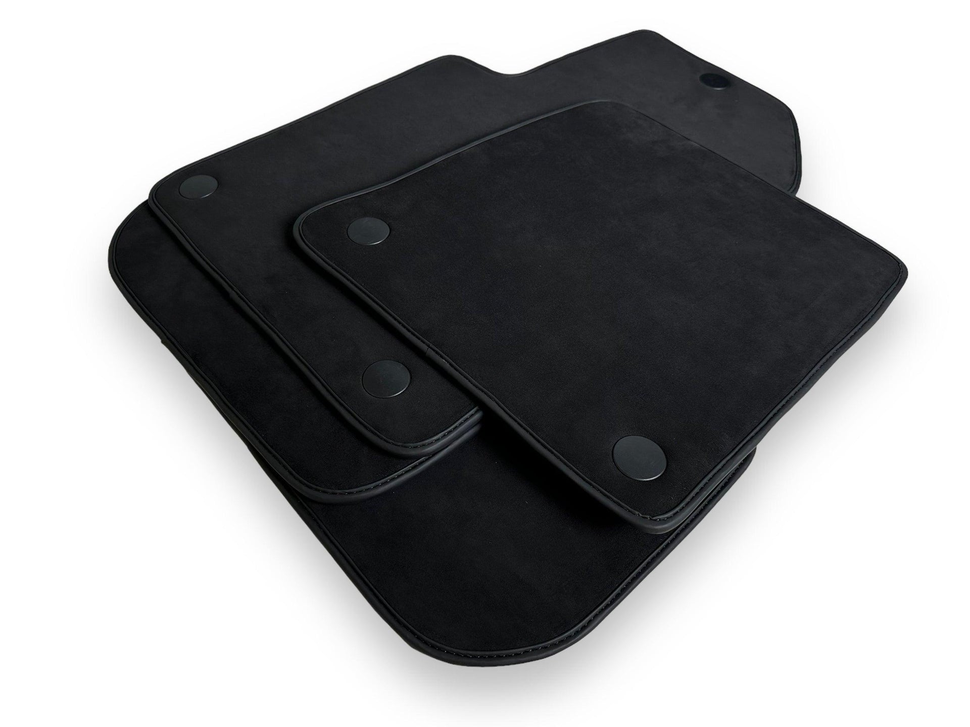 Genuine Alcantara Floor Mats for Ferrari 599 Coupe 2006-2012 Black ER56 Design - AutoWin