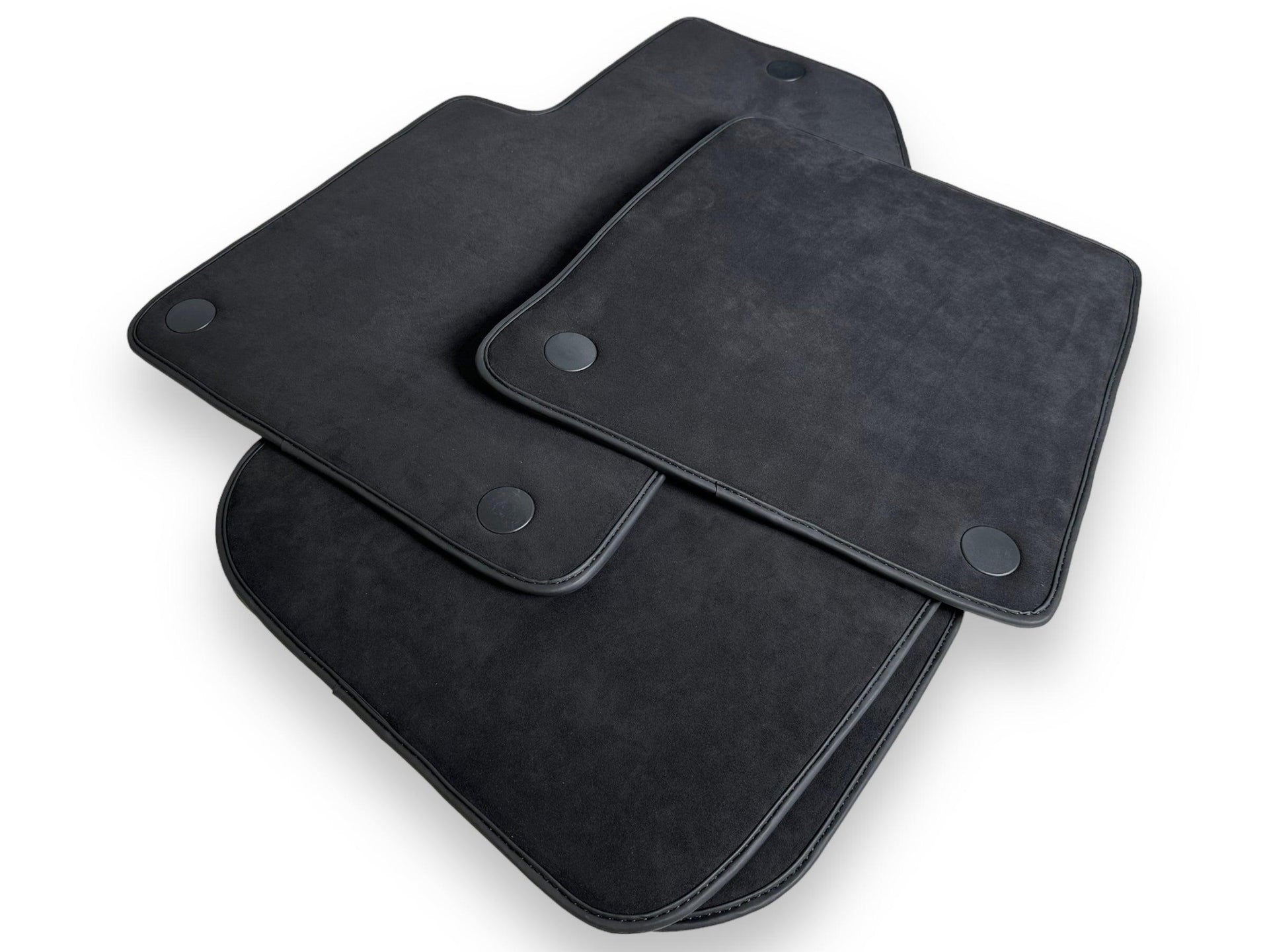 Genuine Alcantara Floor Mats for Ferrari 599 Coupe 2006-2012 Black ER56 Design - AutoWin
