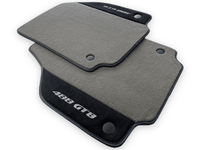 Gray Floor Mats For Ferrari 488 GTB 2015-2022 Carpets With Alcantara Leather - AutoWin