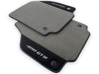 Gray Floor Mats For Ferrari 488 GTB 2015-2022 Carpets With Alcantara Leather - AutoWin
