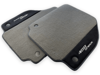 Gray Floor Mats For Ferrari 488 Spider 2015-2022 Alcantara Leather - AutoWin