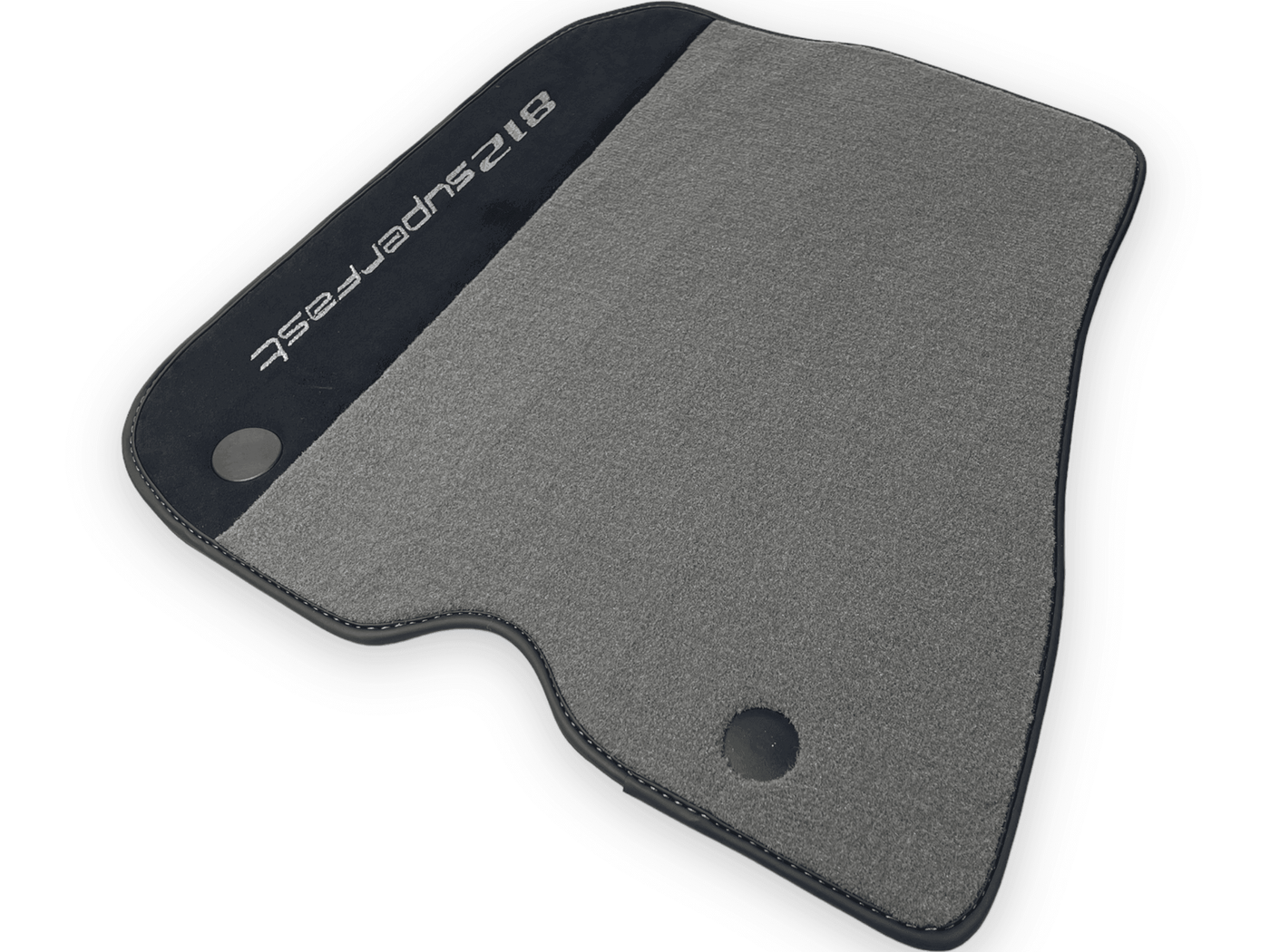 Gray Floor Mats For Ferrari 812 Superfast With Alcantara Leather - AutoWin