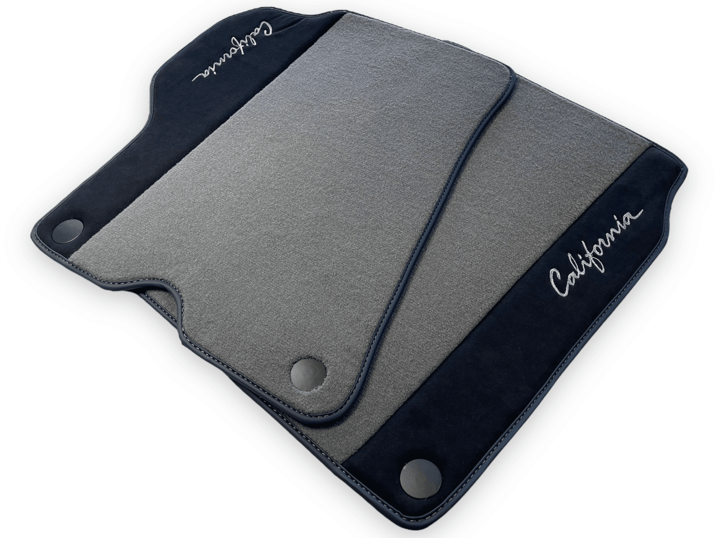 Gray Floor Mats For Ferrari California 2008-2014 With Alcantara - AutoWin