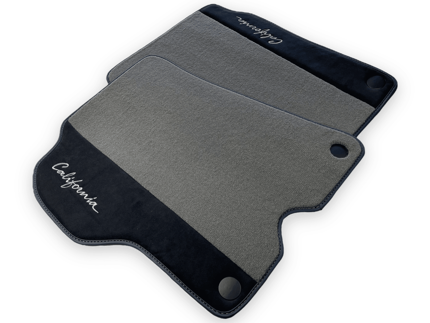 Gray Floor Mats For Ferrari California 2008-2014 With Alcantara - AutoWin