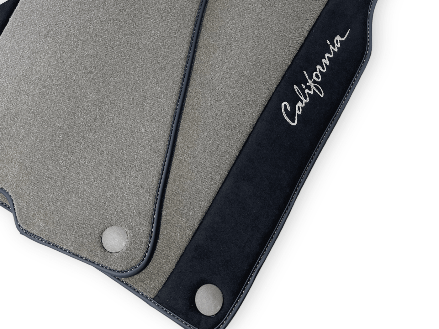 Gray Floor Mats For Ferrari California 2008-2014 With Alcantara - AutoWin