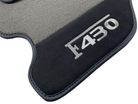 Gray Floor Mats For Ferrari F430 2004-2009 With Alcantara Leather - AutoWin