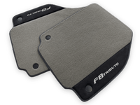 Gray Floor Mats For Ferrari F8 Tributo 2019-2022 With Alcantara Leather - AutoWin