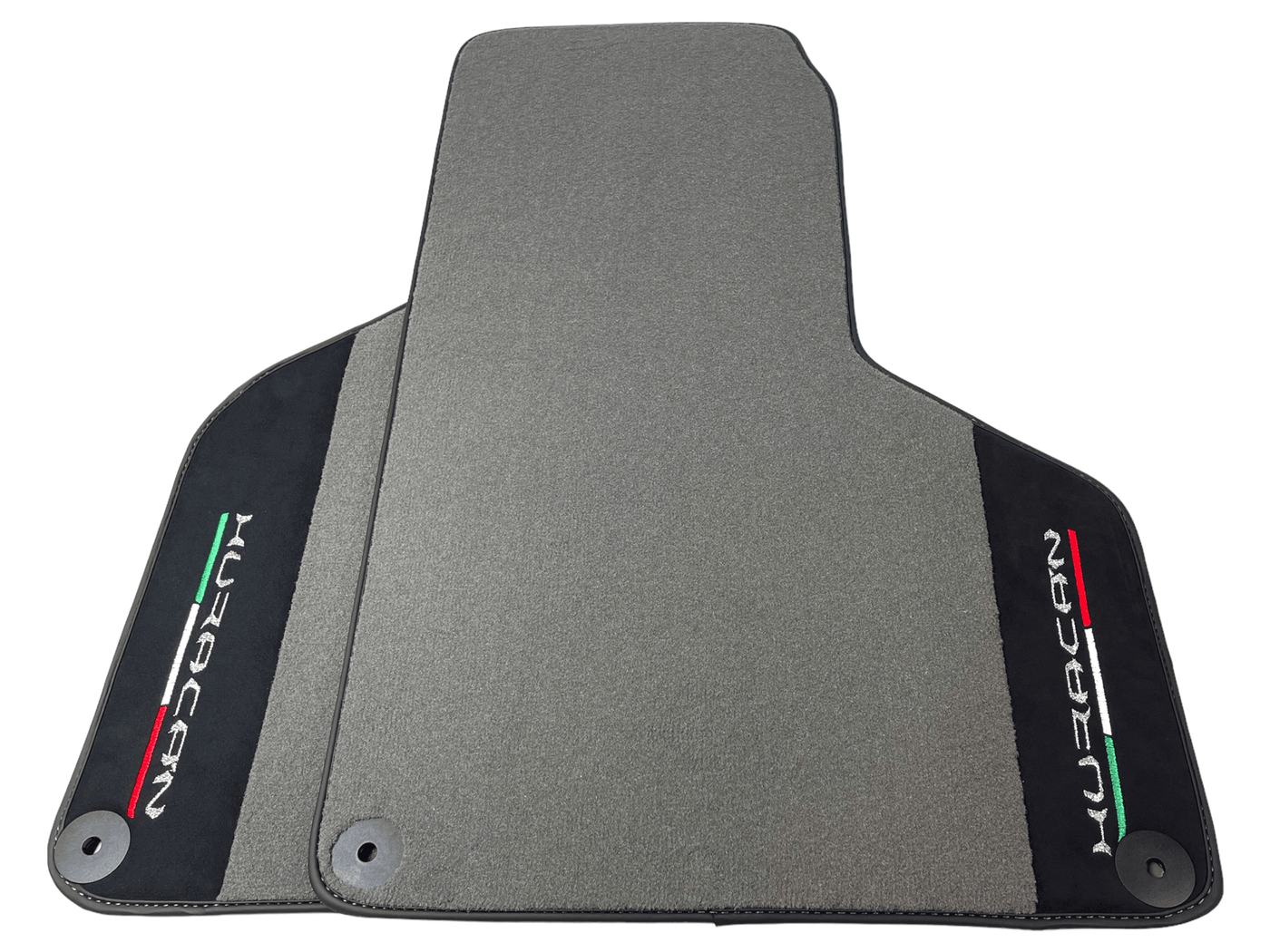 Gray Floor Mats for Lamborghini Huracan With Alcantara Leather - AutoWin
