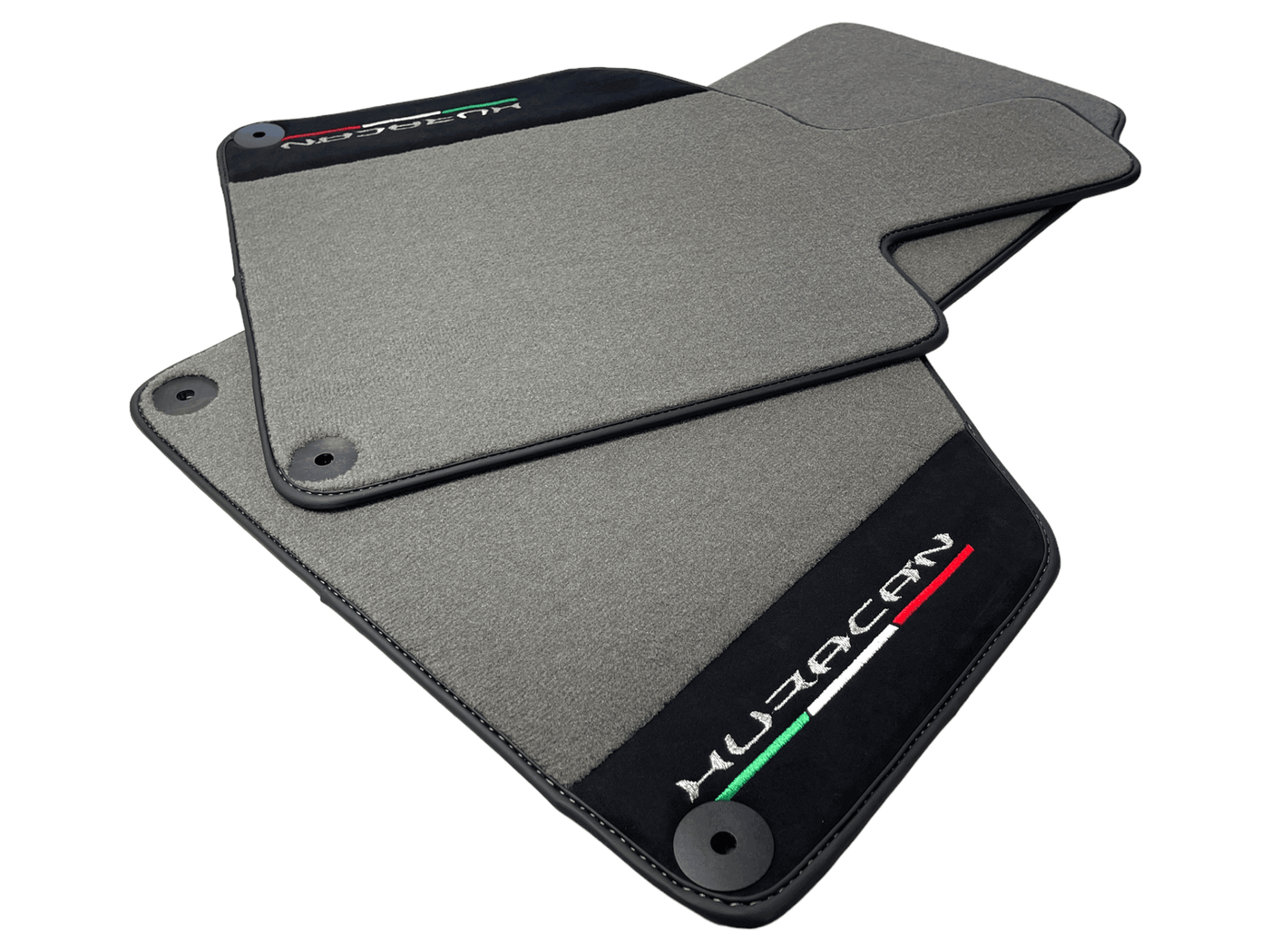 Gray Floor Mats for Lamborghini Huracan With Alcantara Leather - AutoWin