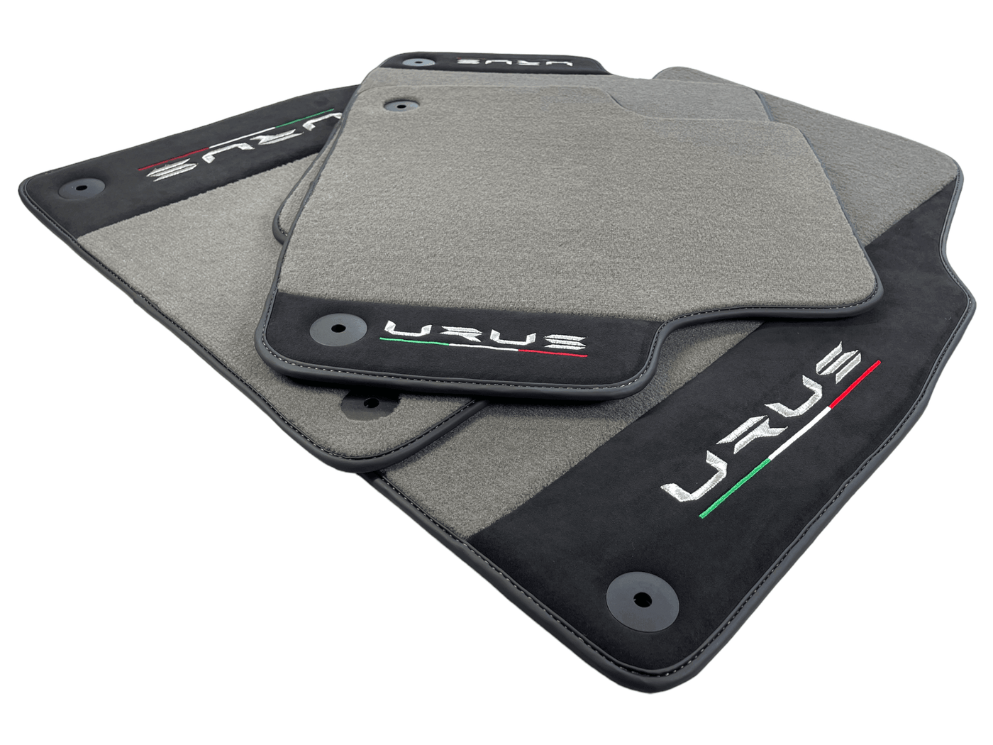 Gray Floor Mats For Lamborghini Urus With Alcantara Leather - AutoWin