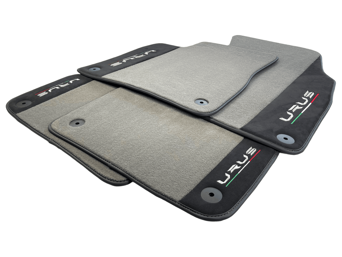 Gray Floor Mats For Lamborghini Urus With Alcantara Leather - AutoWin