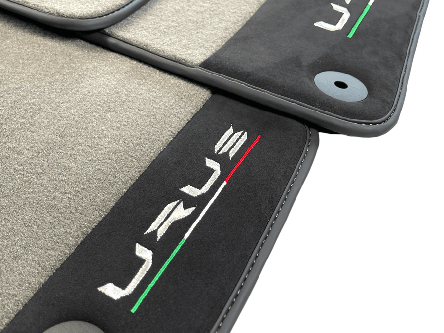 Gray Floor Mats For Lamborghini Urus With Alcantara Leather - AutoWin