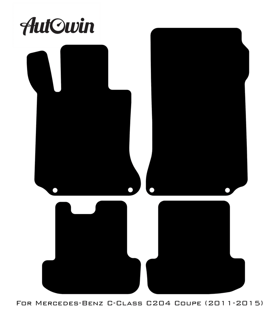 Gray Floor Mats For Mercedes Benz C-Class C204 Coupe (2011-2015) | Limited Edition - AutoWin