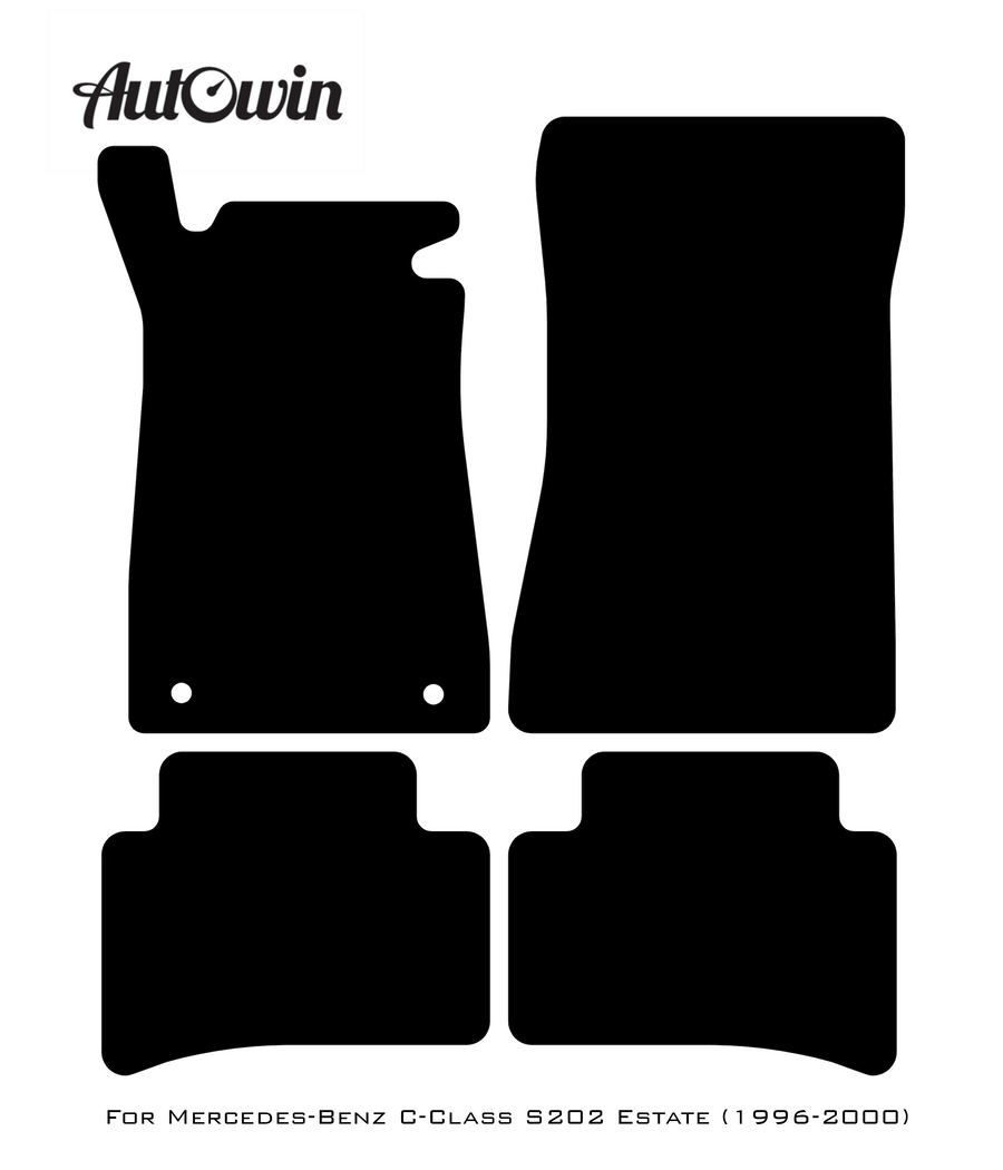 Gray Floor Mats For Mercedes Benz C-Class S202 Estate (1996-2000) | Limited Edition - AutoWin