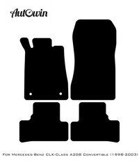 Gray Floor Mats For Mercedes Benz CLK-Class A208 Convertible (1998-2003) | Limited Edition - AutoWin