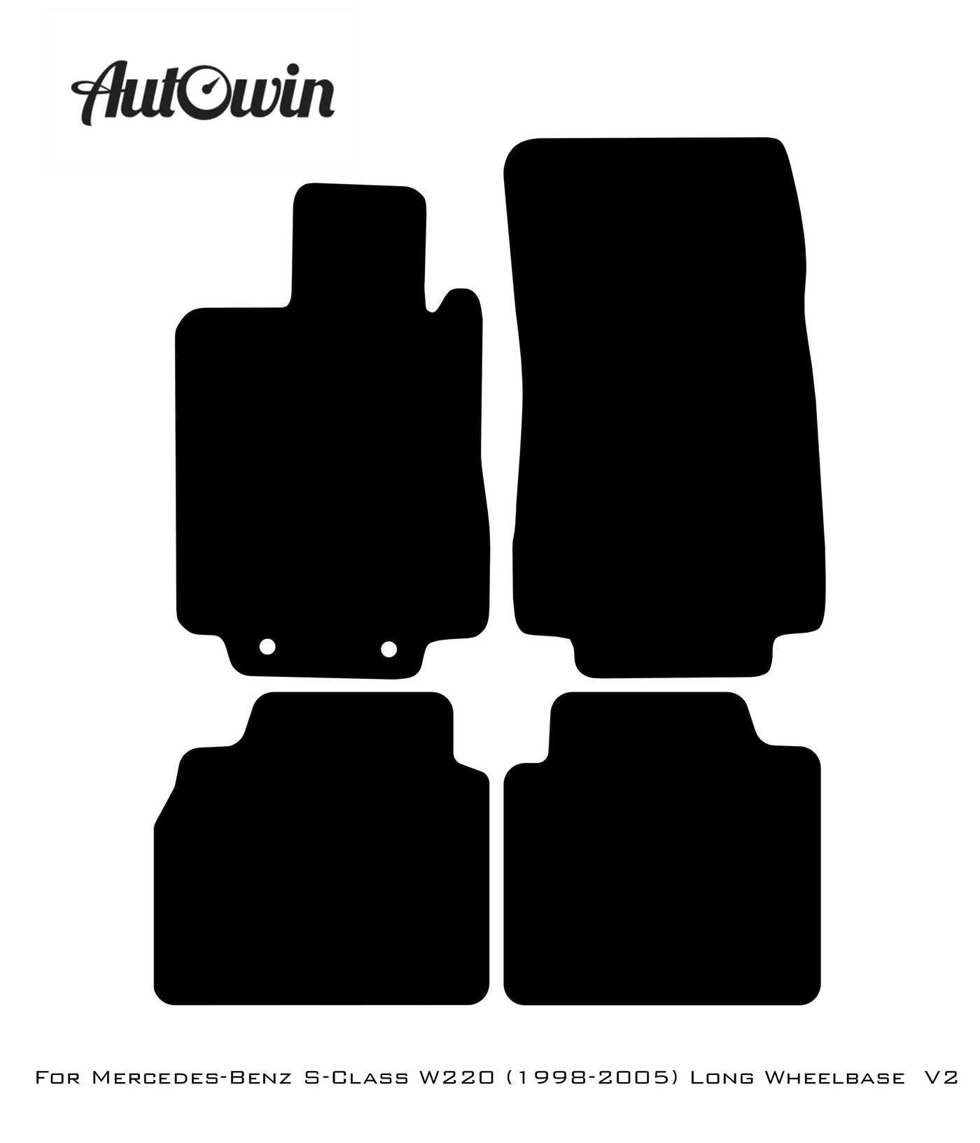 Gray Floor Mats For Mercedes Benz S-Class W220 (1998-2005) Long Wheelbase | Limited Edition - AutoWin