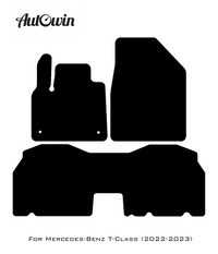 Gray Floor Mats For Mercedes Benz T-Class W420 (2022-2023) | Limited Edition - AutoWin