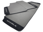 Gray Floor Mats For Tesla Model S With Alcantara Leather - AutoWin
