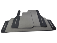 Gray Floor Mats For Tesla Model Y With Alcantara Leather - AutoWin