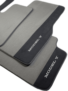 Gray Floor Mats For Tesla Model Y With Alcantara Leather - AutoWin