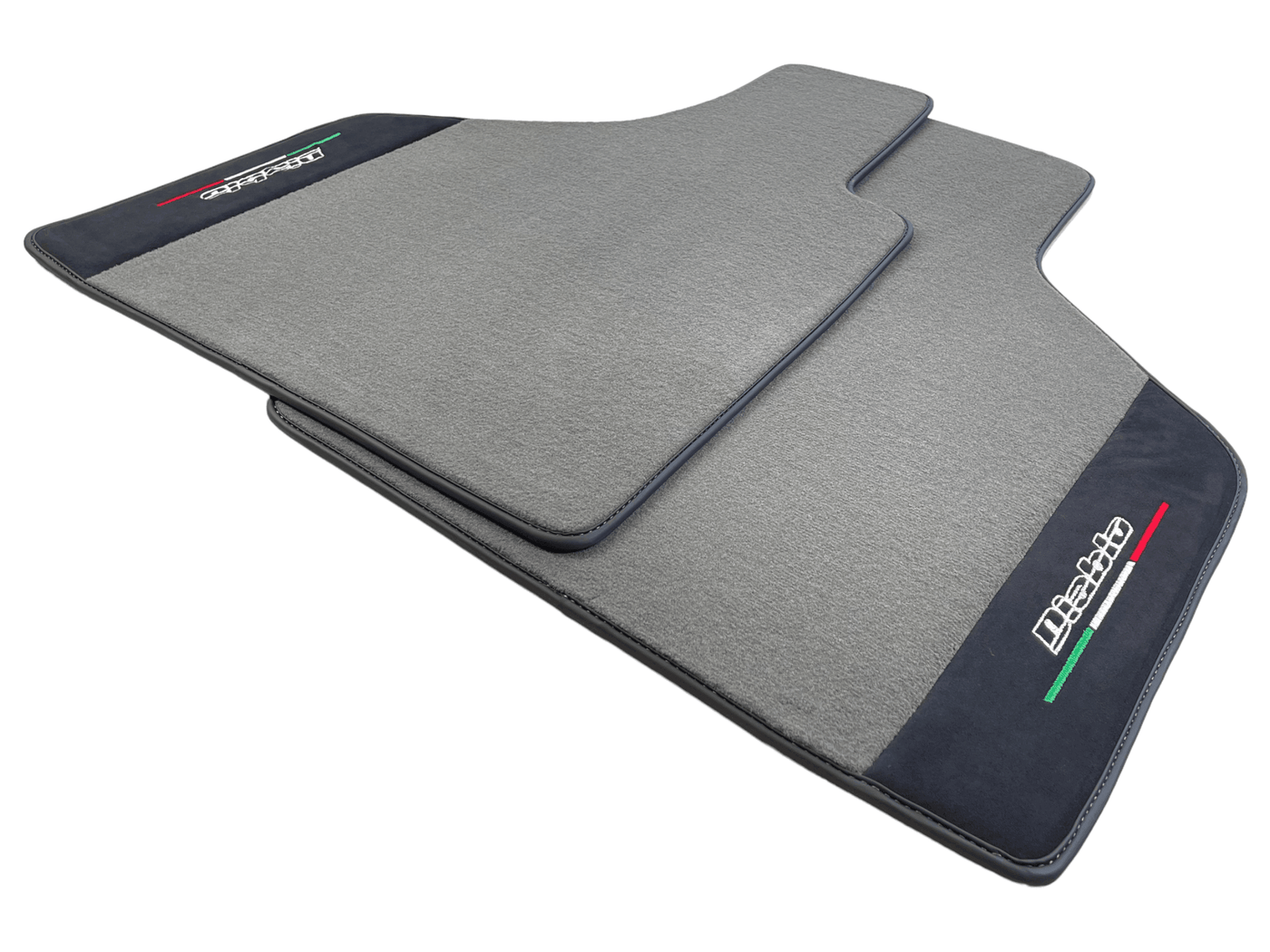 Gray Floor Mats Lamborghini Diablo 1990-2001 Alcantara Leather - AutoWin
