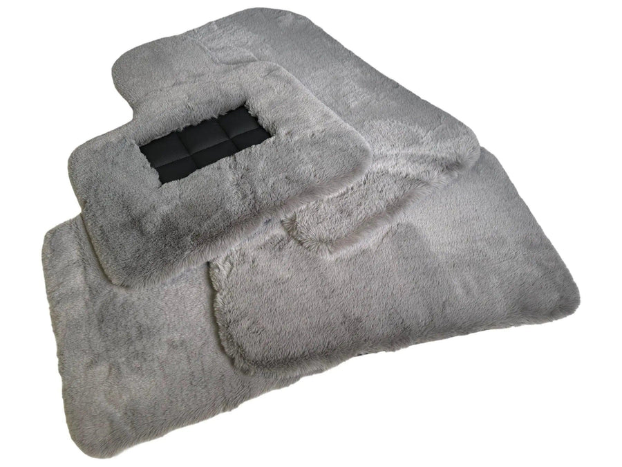 Gray Sheepskin Floor Mats For Bentley Flying Spur (2013-2019) Er56 Design Brand - AutoWin
