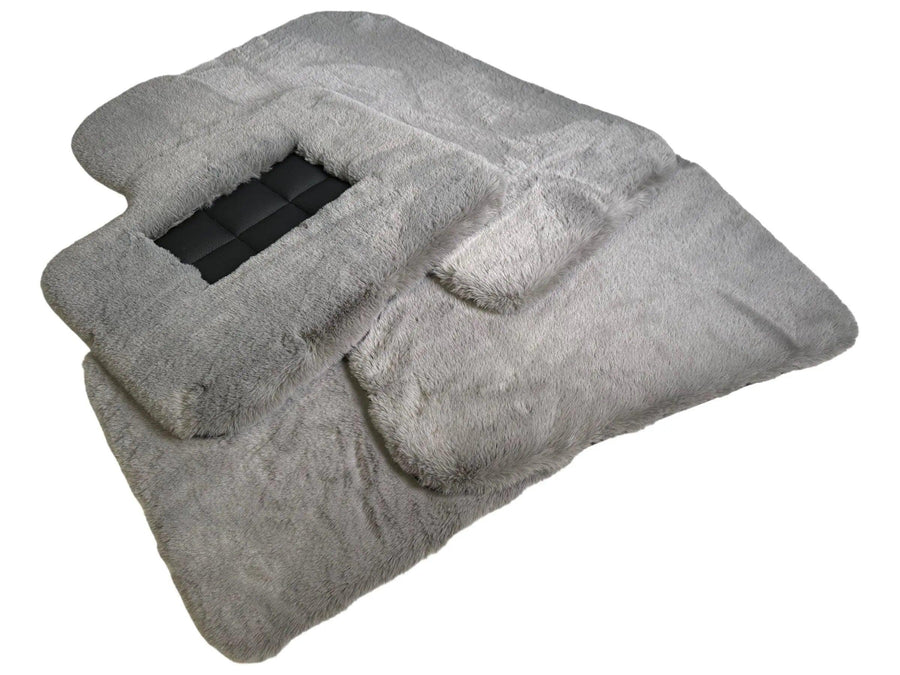 Gray Sheepskin Floor Mats For Bentley Flying Spur (2013-2019) Er56 Design Brand - AutoWin